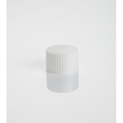 28mm White Ribbed EPE Lined Cap