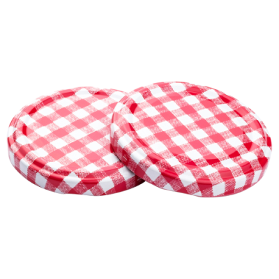 63mm  T/O RED GINGHAM CAP